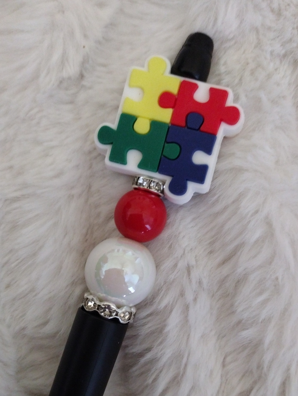 Autism Awareness Beaded Pen - Picture 2 of 2